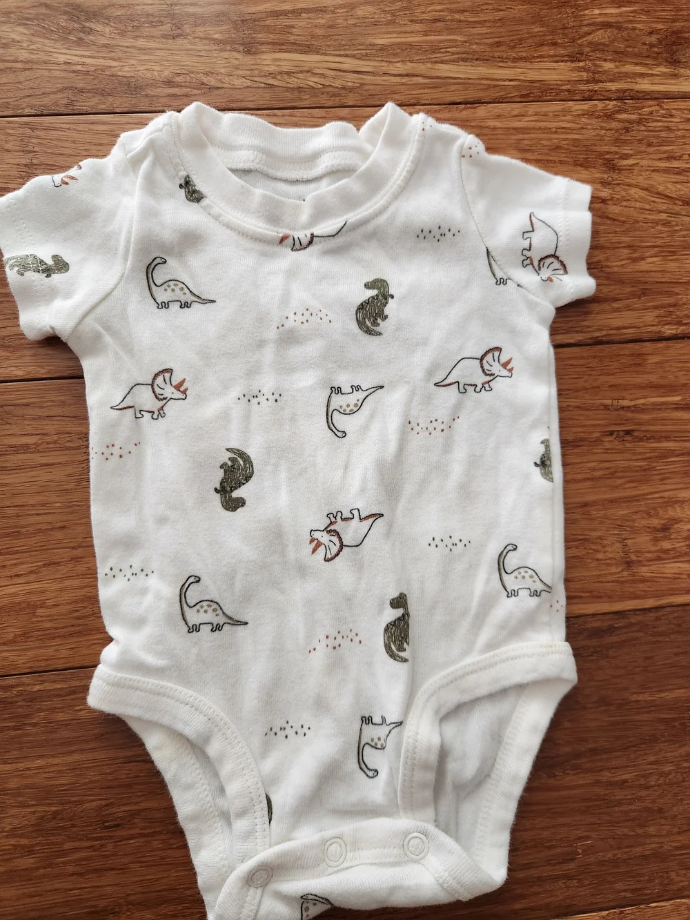 Lot Of 4 Carter's Baby Boys Dinosaur Short Sleeve Bodysuits Shorts, 0-3 Months - Picture 7 of 8